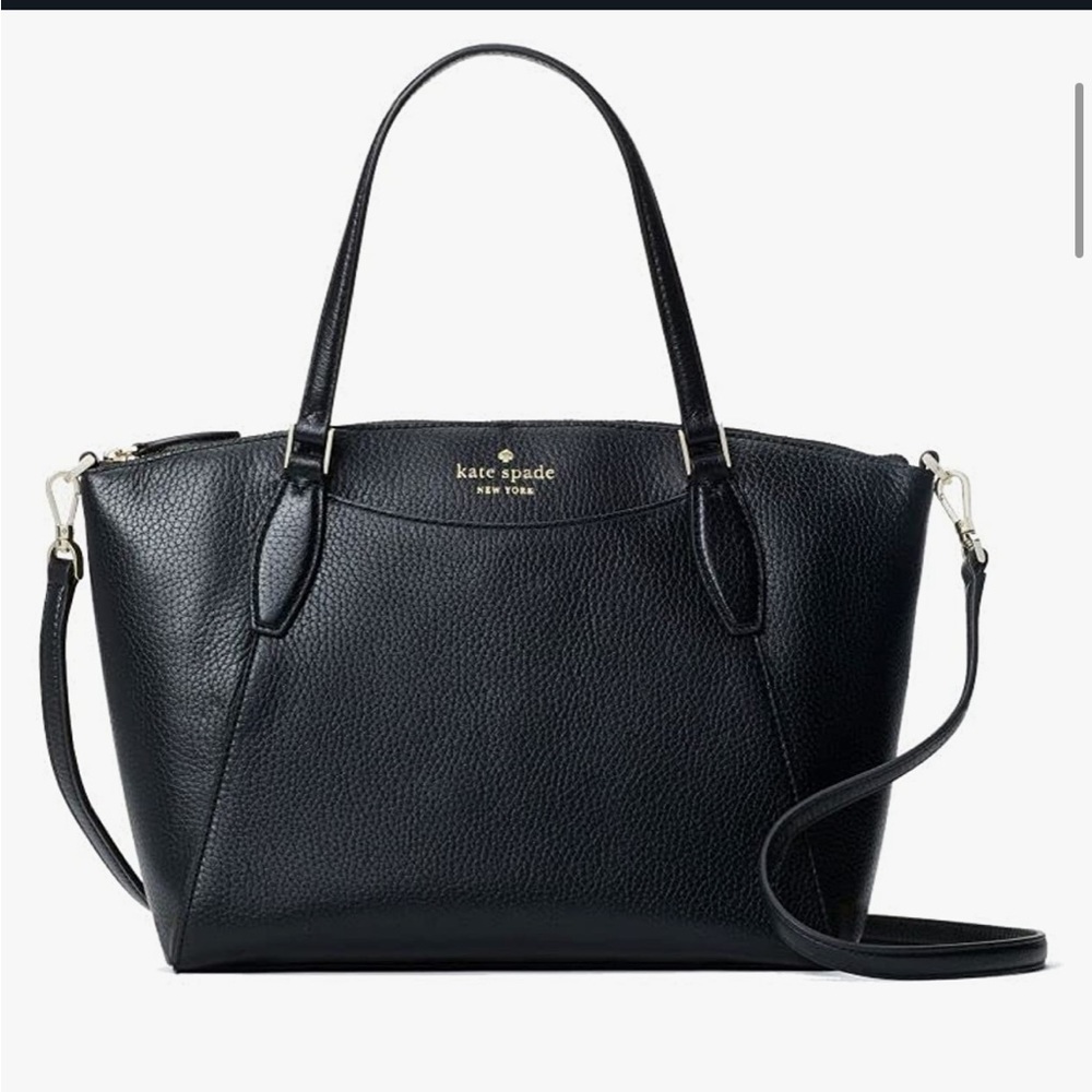 Kate Spade Monica Black Pebbled Leather Handbag, Like New